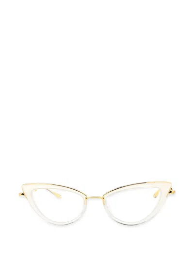 Valentino Garavani Eyewear Cat-eye Frame Glasses In Neutrals
