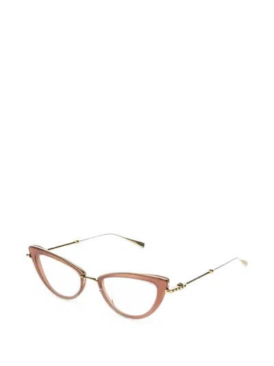 Valentino Garavani Eyewear Cat-eye Frame Glasses In Brown