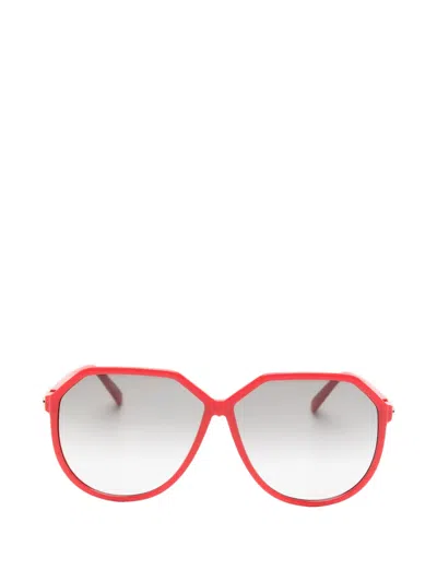 Valentino Garavani Eyewear Geometric-frame Sunglasses In Red