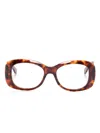 Valentino Garavani Eyewear Oval-frame Glasses In Brown