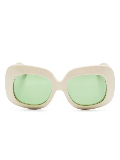Valentino Garavani Eyewear Oversize-frame Sunglasses In Neutrals