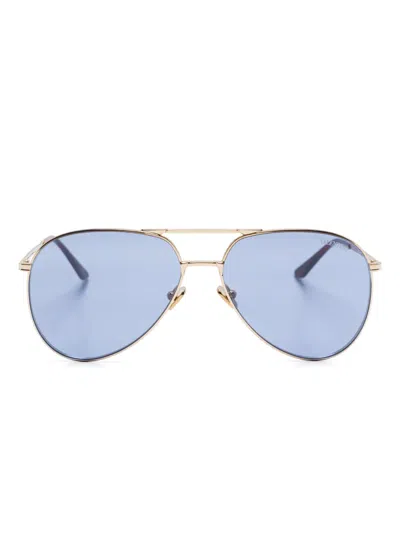 Valentino Garavani Eyewear Pilot-frame Sunglasses In Gold