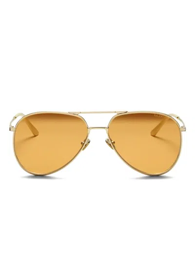 Valentino Garavani Eyewear Pilot-frame Sunglasses In Gold