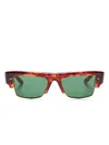 Valentino Garavani Eyewear Rectangle-frame Sunglasses In Brown