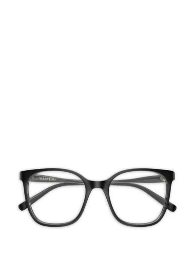 Valentino Garavani Eyewear Rectangle-frame Glasses In Black