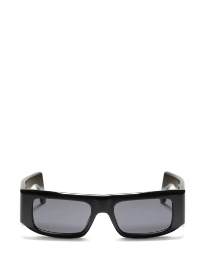 Valentino Garavani Eyewear Rectangular Acetate Eyewear In Black