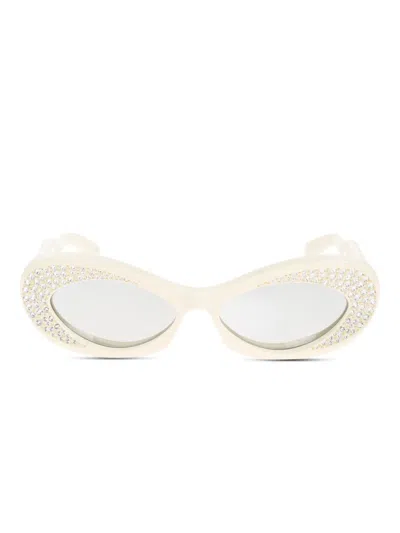 Valentino Garavani Eyewear Rhinestone-embellished Cat-eye Sunglasses