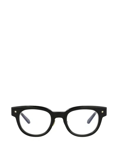 Valentino Garavani Eyewear Rockstud Square-frame Glasses In Black