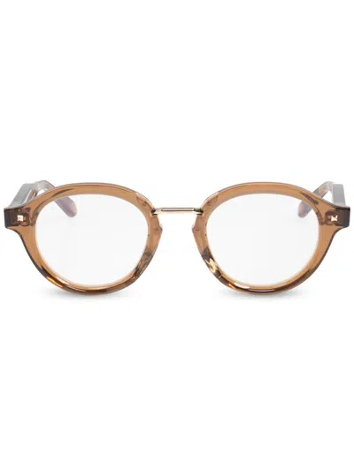Valentino Garavani Eyewear Round-frame Glasses In Brown