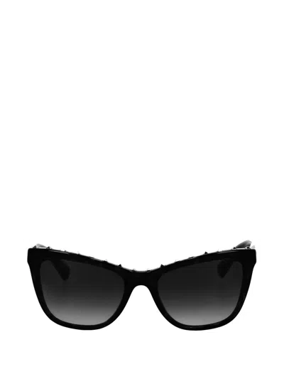 Valentino Garavani Eyewear Studded Cat-eye Sunglasses In Black