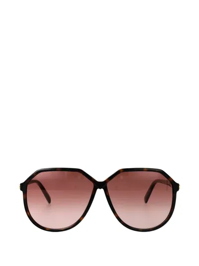 Valentino Garavani Eyewear Tortoiseshell-effect Geometric-frame Sunglasses In Brown