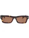 Valentino Garavani Eyewear V-shape Rectangular Sunglasses In Brown