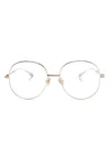 Valentino Garavani Eyewear V-stud-iii Glasses In Gold