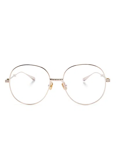 Valentino Garavani Eyewear V-stud-iii Glasses In Gold