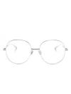 Valentino Garavani Eyewear V-stud-iii Glasses In Silver