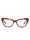 Valentino Garavani Eyewear V-tale Glasses In Brown