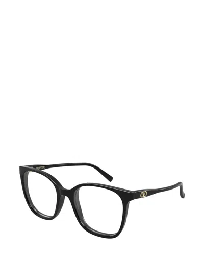 Valentino Garavani Eyewear Vlogo Geometric-frame Glasses In Black