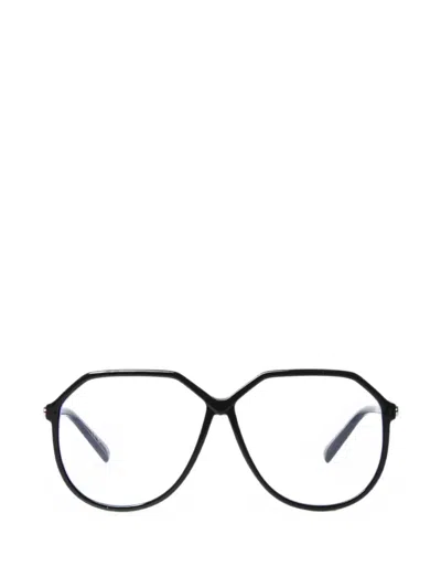 Valentino Garavani Eyewear Vlogo Geometric-frame Glasses In Black