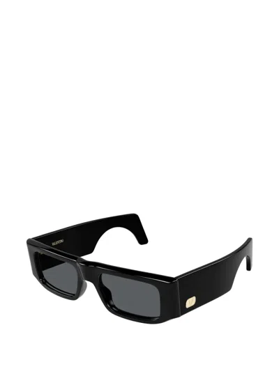 Valentino Garavani Eyewear Vlogo Rectangle-frame Sunglasses In Black
