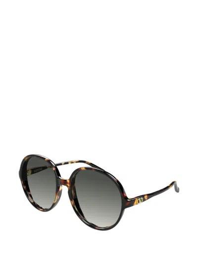 Valentino Garavani Eyewear Vlogo Round-frame Sunglasses In Brown