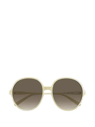 Valentino Garavani Eyewear Vlogo Round-frame Sunglasses In Brown