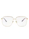 Valentino Garavani Eyewear Vlogo Signature Glasses In ゴールドトーン