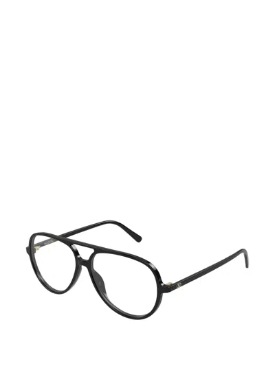 Valentino Garavani Eyewear Vlogo Signature Pilot-frame Glasses In Black