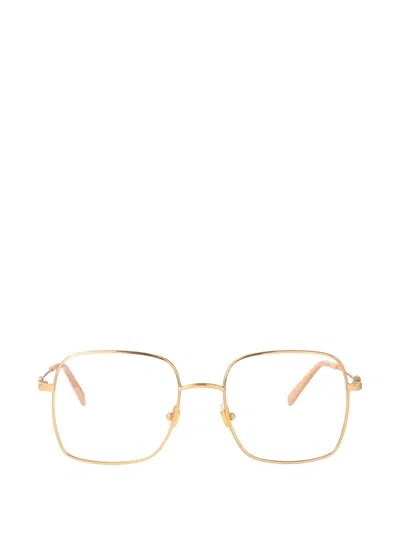 Valentino Garavani Eyewear Vlogo Signature Square-frame Glasses In Gold