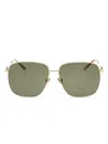 Valentino Garavani Eyewear Vlogo Signature Sunglasses In ゴールドトーン