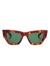 Valentino Garavani Eyewear Vlogo Signature Sunglasses In Brown