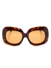 Valentino Garavani Eyewear Vlogo Signature Sunglasses In Brown