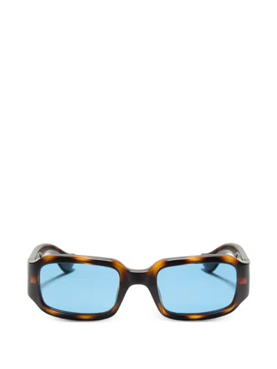 Valentino Garavani Eyewear Vlogo Signature Tortoiseshell-effect Sunglasses In Brown