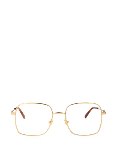 Valentino Garavani Eyewear Vlogo Square-frame Glasses In Gold