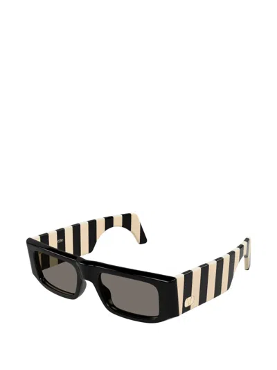 Valentino Garavani Eyewear Vlogo Stripe-print Sunglasses In Multi