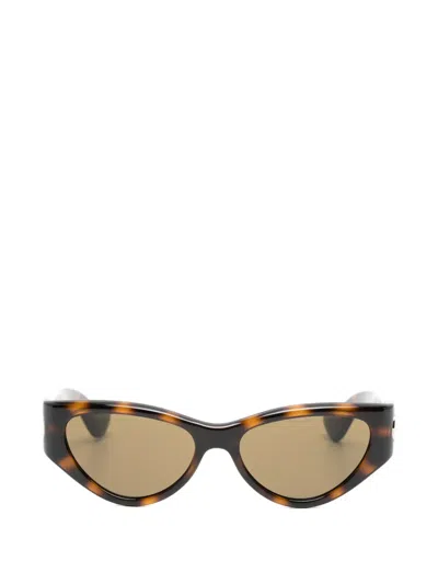 Valentino Garavani Eyewear Vlogo Tortoiseshell-effect Cat-eye Sunglasses In Brown
