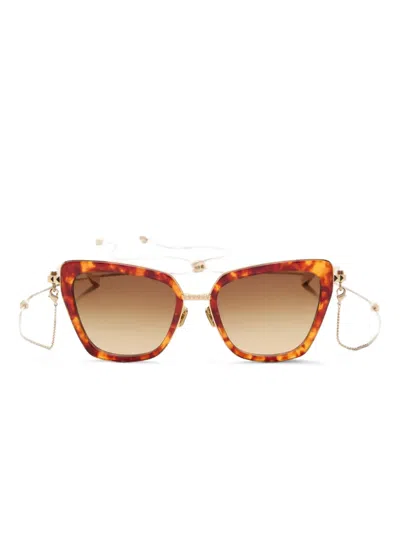 Valentino Garavani Eyewear Vls165 B Chain Sunglasses In 褐色