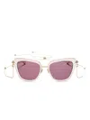 Valentino Garavani Eyewear Vls165 B Chain Sunglasses In White
