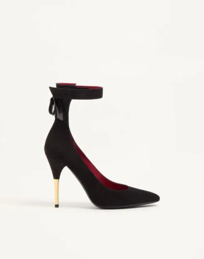 Valentino Garavani Fatale Suede Pumps 105mm Woman Black 36
