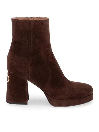 Valentino Garavani Dark Brown Fawcette Boots