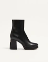 Valentino Garavani Fawcette Platform Ankle Boot In Calfskin 90mm Woman Black 42 In Black
