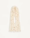 Valentino Garavani Feathers Scarf With Turkey And Pheasant Feathers Woman White/brown Uni In White/brown
