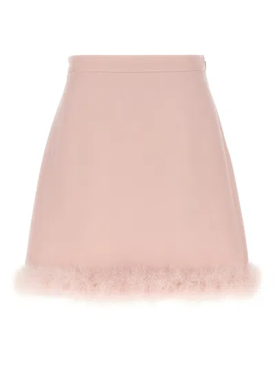 Valentino Garavani Feathers Skirt Skirts Pink