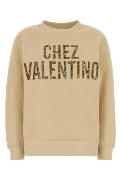 Valentino Garavani Felpa Sweatshirt In Nude