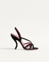 Valentino Garavani Fetishique Velvet Sandal 105mm Woman Black 42 In Black
