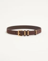 Valentino Garavani Flaneuse Belt In Suede 30 Mm Woman Brown 085