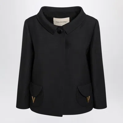 Valentino Garavani Flap-pockets Jacket In Black