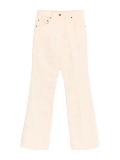 Valentino Garavani Flared Denim Jeans Clothing In Brown