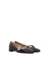 Valentino Embellished Leather Mary Jane Flats