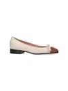 Valentino Garavani Valet Du Roi Kidskin Ballerina 25mm Woman Butter/tobacco 42 In Neutral