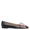 Valentino Round Toe Ballerina Shoes With Bow Detail